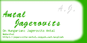 antal jagerovits business card